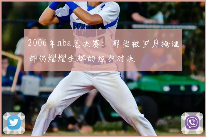 2006年nba总决赛：那些被岁月掩埋却仍熠熠生辉的经典对决